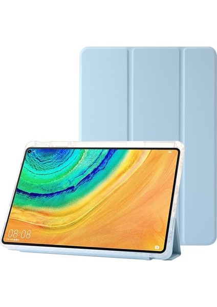 Huawei Matepad 10.4 2022 / 2020 /honor V6 Kılıf Deri Tablet Kılıfı, Üç Katlı Stand-Siyahımsı Yeşil (Yurt Dışından)