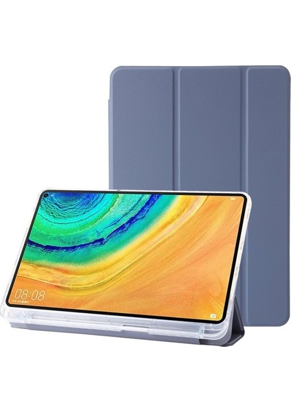 Huawei Matepad 10.4 2022 / 2020 /honor V6 Kılıf Deri Tablet Kılıfı, Üç Katlı Stand-Siyahımsı Yeşil (Yurt Dışından)