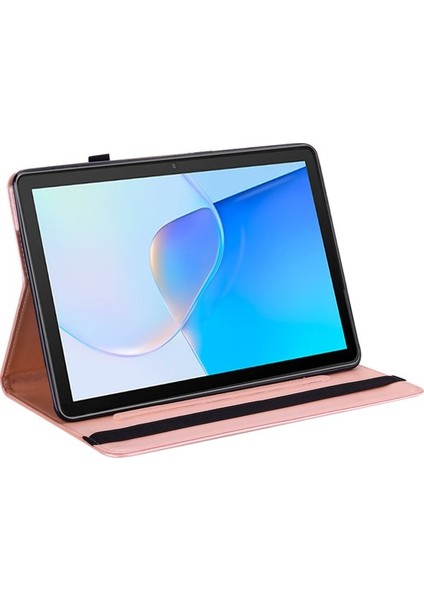 Huawei Matepad Se Için 10.4 Inç Darbeye Dayanıklı Kılıf Ağacı Geyik Baskılı Standı Deri Kapak Kart Yuvaları Ile-Gül Altın (Yurt Dışından) indirimleri