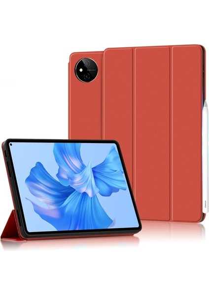 Huawei Matepad Pro 11 2022 Folıo Flip Anti-Düşme Koruyucu Kapak Tpu+Pu Deri Cilt Dokunuşlu Tablet Kılıfı, Üç Katlı Stand-Siyah (Yurt Dışından)