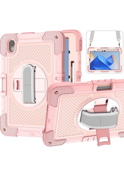 Huawei Matepad 11 2023 Tablet Kılıfı Stand Omuz Askılı Darbeye Dayanıklı Kapak-Lacivert+Sarı Yeşil (Yurt Dışından)