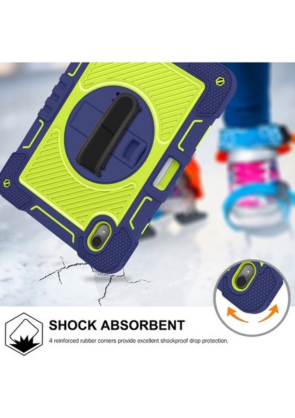 Huawei Matepad 11 2023 Tablet Kılıfı Stand Omuz Askılı Darbeye Dayanıklı Kapak-Lacivert+Sarı Yeşil (Yurt Dışından) modelleri