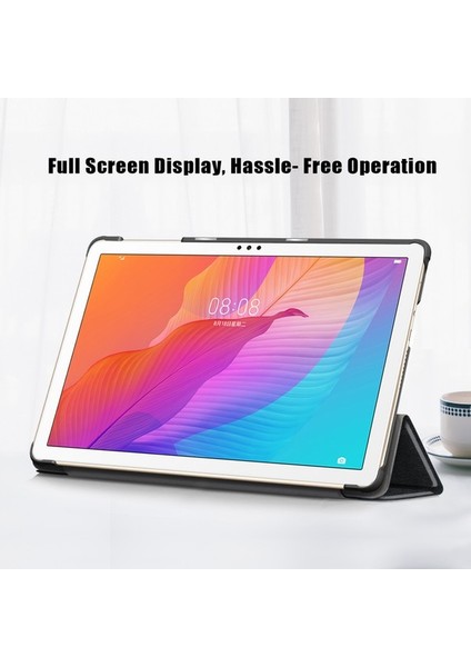 Huawei Matepad T10S/T10/HONOR Pad 6-Siyah Için Deri Üç Katlı Şık Tablet Kılıfı (Yurt Dışından) indirimleri