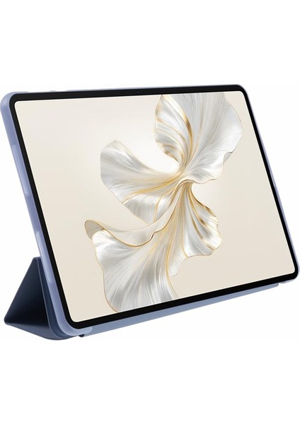 Honor Pad 9 Kılıf Çizilmez Pu+Silikon Üç Katlı Stand Tablet Kapağı-Mor (Yurt Dışından)