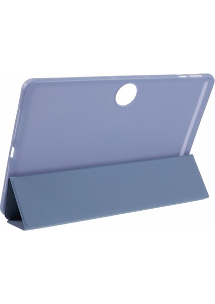 Honor Pad 9 Kılıf Çizilmez Pu+Silikon Üç Katlı Stand Tablet Kapağı-Mor (Yurt Dışından)