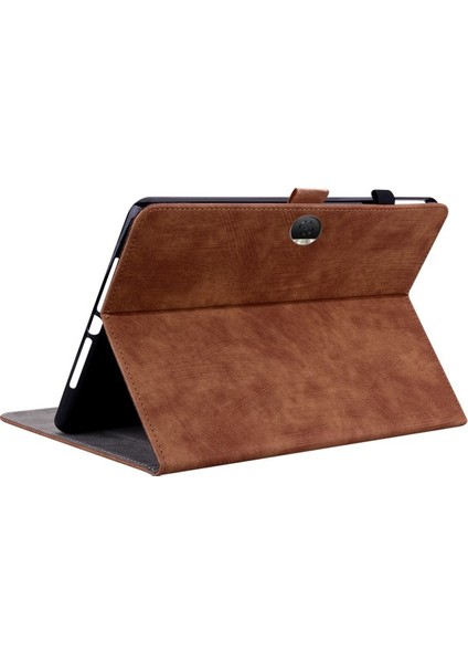 Honor Pad 9 Kılıf Için Kaplan Desenli Pu Deri Kaymaz Koruyucu Tablet Kapağı-Kahverengi (Yurt Dışından) fırsatları