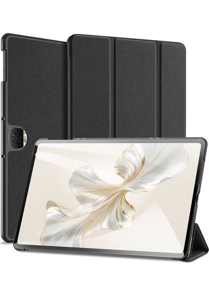 Dux Ducıs Domo Serisi Honor Pad 9 Kılıf Üç Katlı Stand Pu Deri Koruyucu Tablet Kapağı-Mavi (Yurt Dışından)