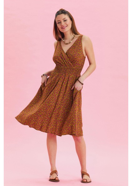 Bohem Tarz Kruvaze V Yaka Elbise modelleri