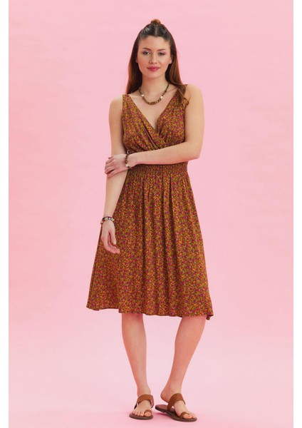 Bohem Tarz Kruvaze V Yaka Elbise indirimleri