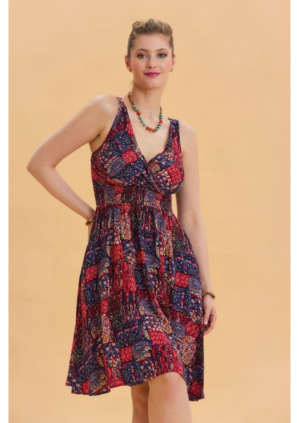 Bohem Tarz Kruvaze V Yaka Elbise modelleri