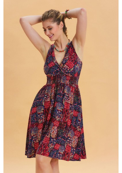 Bohem Tarz Kruvaze V Yaka Elbise indirimleri