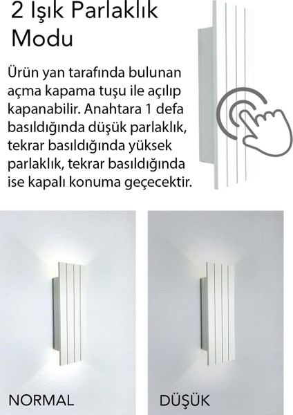 Pilli Modern Dekoratif Duvar Aydınlatması Aplik Gece Lambası