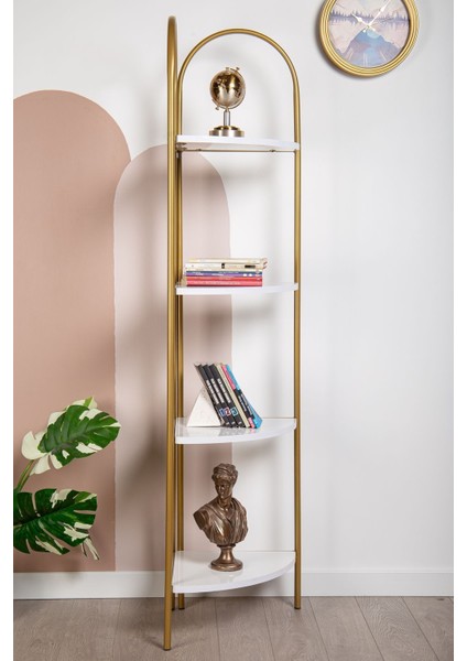 Artemis Dekoratif Metal Mobilya Gold 4 Katlı Kitaplık fiyatları