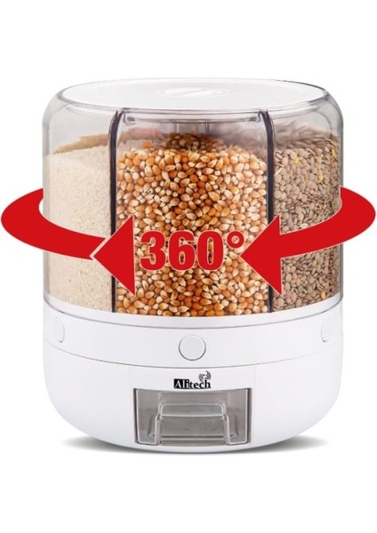 360° Dönebilir 10 Litre Gıda Organizeri