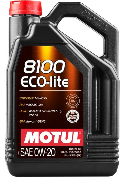 8100 Eco-Lıte 0W-20 5lt