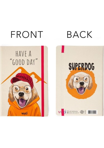 Desenli Sert Kapak Lastikli Defter A5
