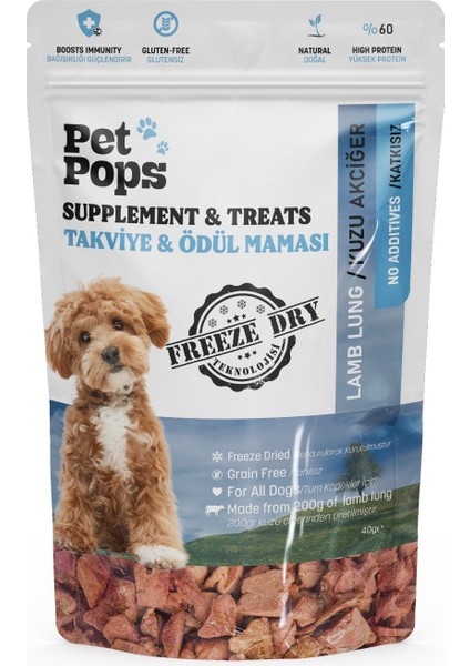 Köpekler İçin Ödül Maması - Kuzu Ciğer / Doğal / Freeze Dry