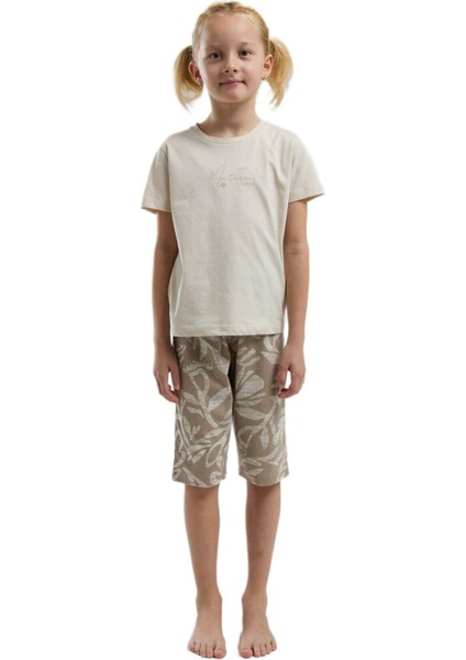 Kız Çocuk Bej Pijama Takım 3301-G fiyatları