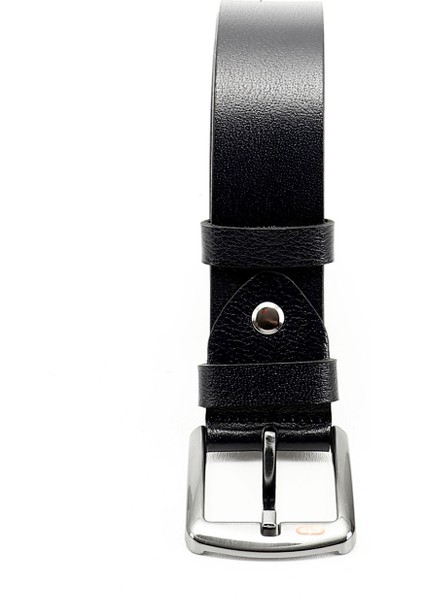 Erkek Lacivert Antik Deri 4 cm Kot Kemeri
