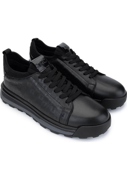Erkek Deri Siyah Sneakers & Spor Ayakkabı 1118 096 Erk Ayk Y25 Sıyah Bsk