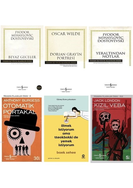 Beyaz Geceler-Dorian Gray In Portresi-Yeraltindan NOTLAR-0T0MATIK Portakal-Olmek Istiyorum Ama Tteokbokki De Yemek Istiyorum-Kizil Veba=6 Set