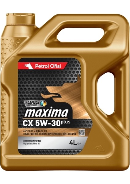 Maxıma Cx 5W-30 Plus 4 Lt üretim yılı 2023