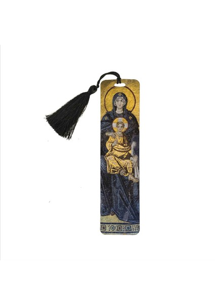 Hz. Meryem ve Isa Baskılı, Püsküllü Kitap Ayracı (Hediyelik BOOKMARK,AYRAÇ-105)