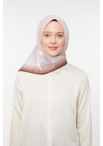 Açık Vizon Kehribar Eşarp