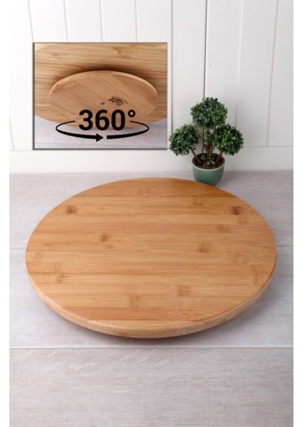 Döner Standlı Sunum Tahtası, DPT34, 34 cm