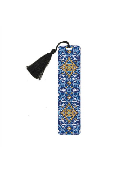 Rumi Desen Baskılı, Püsküllü Kitap Ayracı (Hediyelik BOOKMARK,AYRAÇ-138)