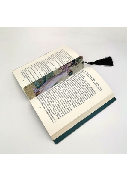 Vazo Yerleştiren Kız(Osman Hamdi Bey) Baskılı, Püsküllü Kitap Ayracı (Hediyelik BOOKMARK,AYRAÇ-107)