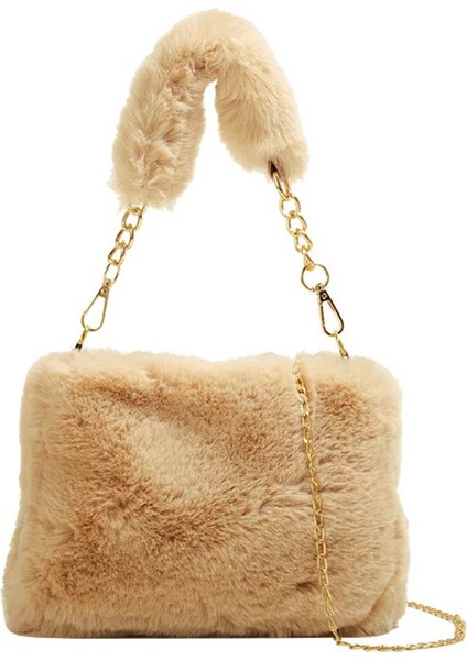 Bayan Tote Çanta Peluş Çanta Moda Kadın Omuz Çantası Günlük Crossbody Çanta Hobo Çanta (Yurt Dışından)