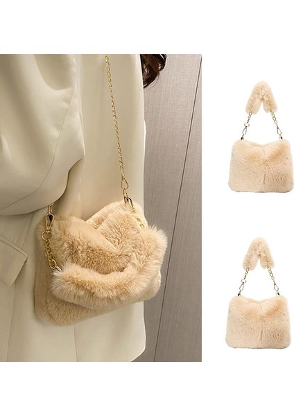 Bayan Tote Çanta Peluş Çanta Moda Kadın Omuz Çantası Günlük Crossbody Çanta Hobo Çanta (Yurt Dışından) fiyatları