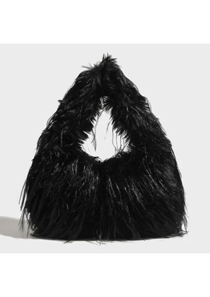 Bayan Tote Çanta Peluş Çanta Moda Kadın Omuz Çantası Günlük Crossbody Çanta Hobo Çanta (Yurt Dışından)