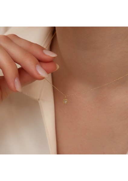 Jewel 14 Ayar Altın Güneş Motifli Kolye – Işığınızı Yansıtın fırsatları
