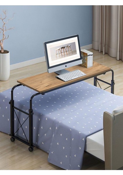 Genişlik ve Yükseklik Ayarlı Eğim Verilebilen Çalışma Masası - Atlantik Çam (Frenli Tekerli) 80X40 fiyatları