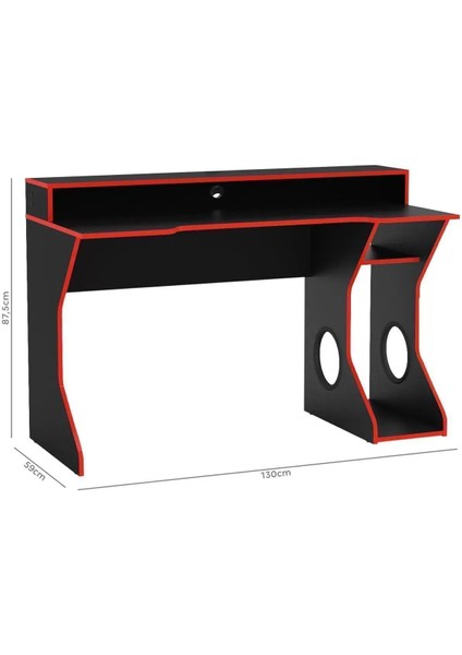Siyah Çalışma Masası Wellplay 130X59 cm