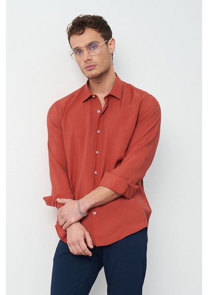 Modal Uzun Kol Rahat Kesim Erkek Gömlek