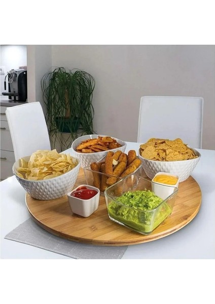 Döner Standlı Sunum Tahtası DPT30 Çap 29 cm modelleri