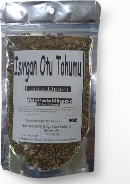Isırgan Otu Tohumu 100 gr Yenilebilir Taze Yeni Mahsül
