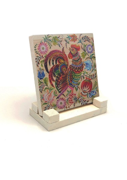 Horoz Baskılı Taş Masaüstlük 10X10
