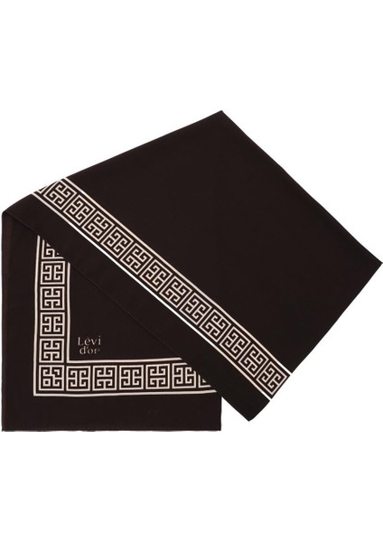 Mat Siyah Desenli Medine İpeği Şal modelleri