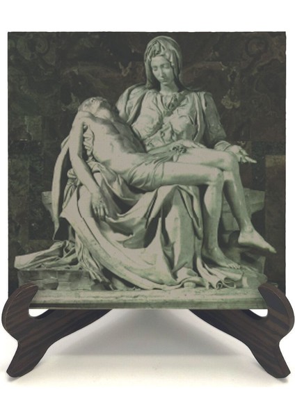 Pietà (Michelangelo, 1498) Baskılı Mdf Masaüstlük 10X10 fiyatları