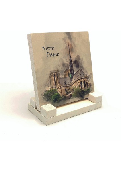 Notre Dame Baskılı Taş Masaüstlük 10X10 fiyatları