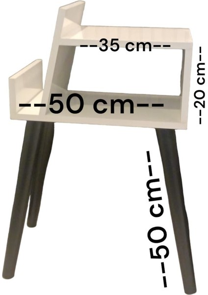 Suntalam Plak Masası Geometrik 30 cm 20 cm 50 cm Beyaz modelleri