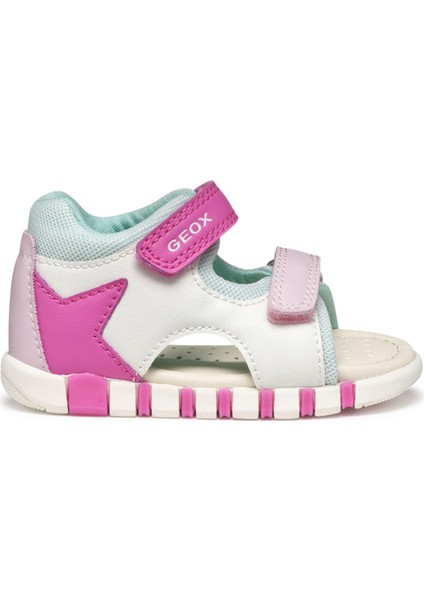 Kız Bebek B Sandal Iupidoo A - Synt + Mesh Çift Bantlı Kumaş Sandalet B5517B0BC14C0563