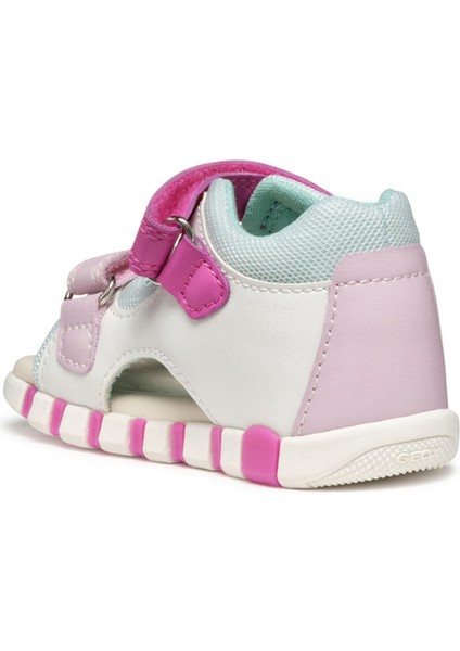 Kız Bebek B Sandal Iupidoo A - Synt + Mesh Çift Bantlı Kumaş Sandalet B5517B0BC14C0563