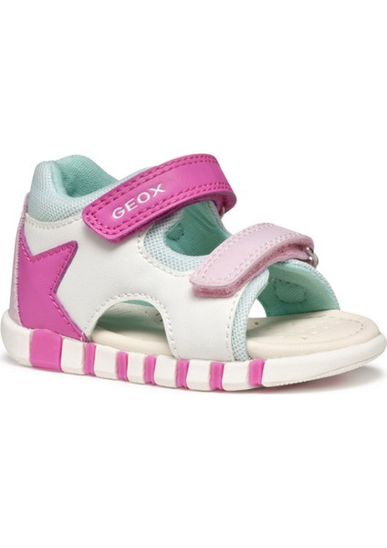 Kız Bebek B Sandal Iupidoo A - Synt + Mesh Çift Bantlı Kumaş Sandalet B5517B0BC14C0563