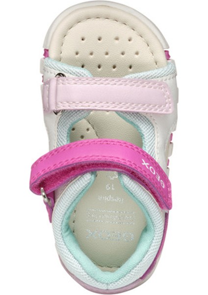 Kız Bebek B Sandal Iupidoo A - Synt + Mesh Çift Bantlı Kumaş Sandalet B5517B0BC14C0563