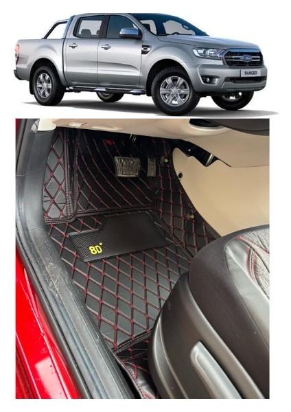 Ford Ranger 2017-2022 Arası Araca Özel 8d Havuzlu Paspas Takımı